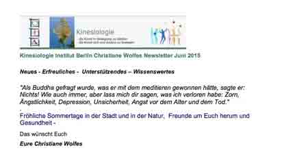 Newsletter Kinesiologie Juni 2015 Header